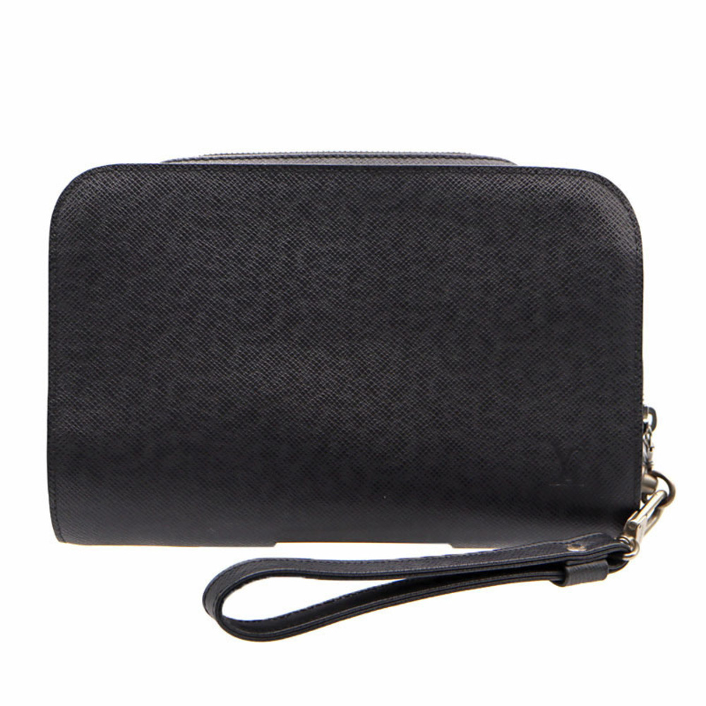 Louis Vuitton Baikal Clutch Bag Leather Black